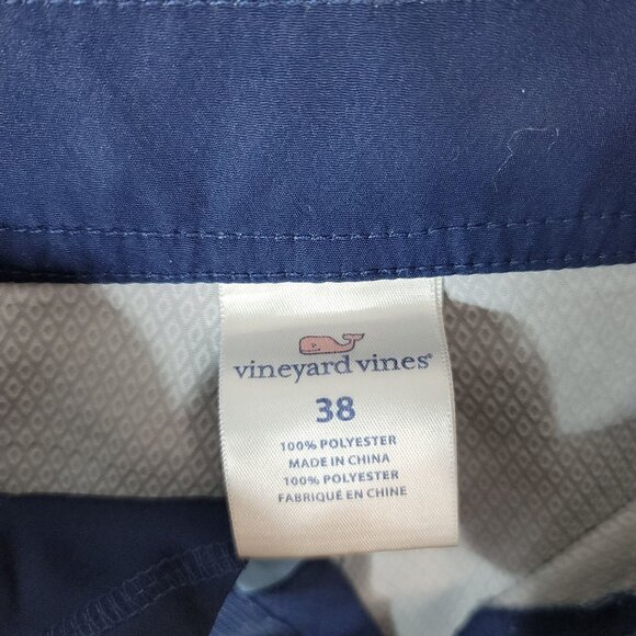Vineyard Vines Board Shorts Swim Trunk Blue SZ 38 Large Windward Stripe Swimsuit - Picture 7 of 10